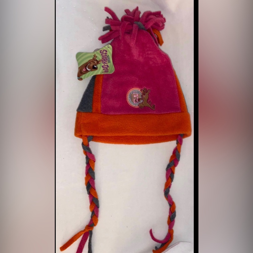 Scooby-Doo Pom Beanie Hat W/Ties